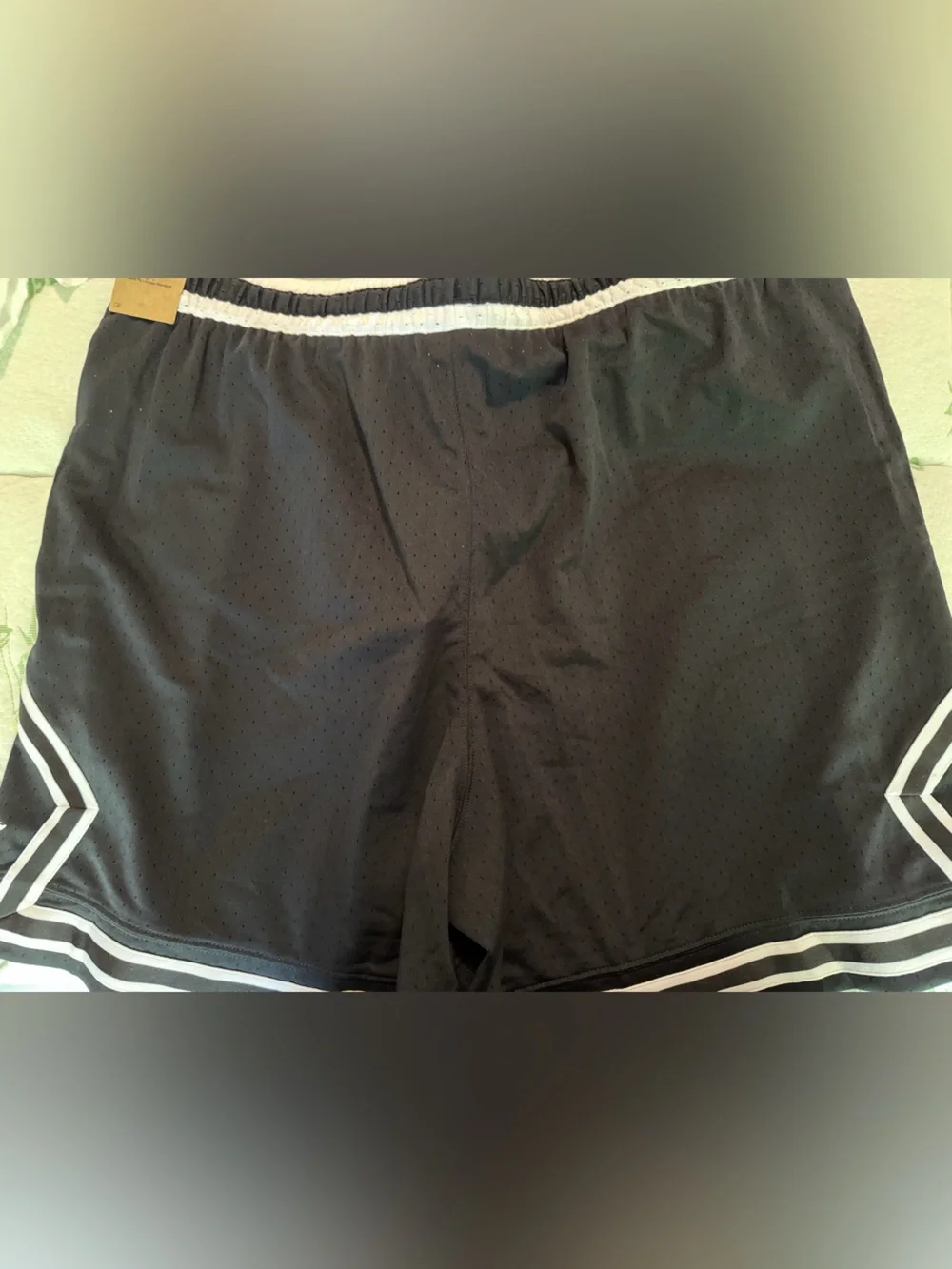 Jordan Black Athletic Shorts with White Trim